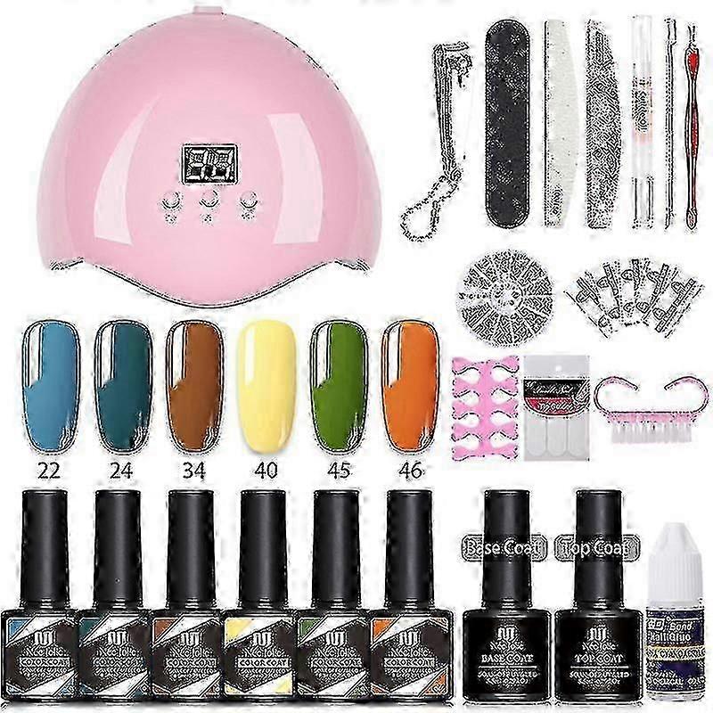 Manicure Tool Set Full Set Of Nail Polish Glue Led Phototherapy Machine Lamp-02