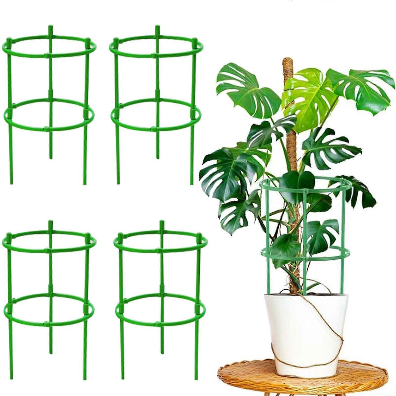 Tomato Trellis, Set of 4 Adjustable Height Plant Support Ring Cage Holder