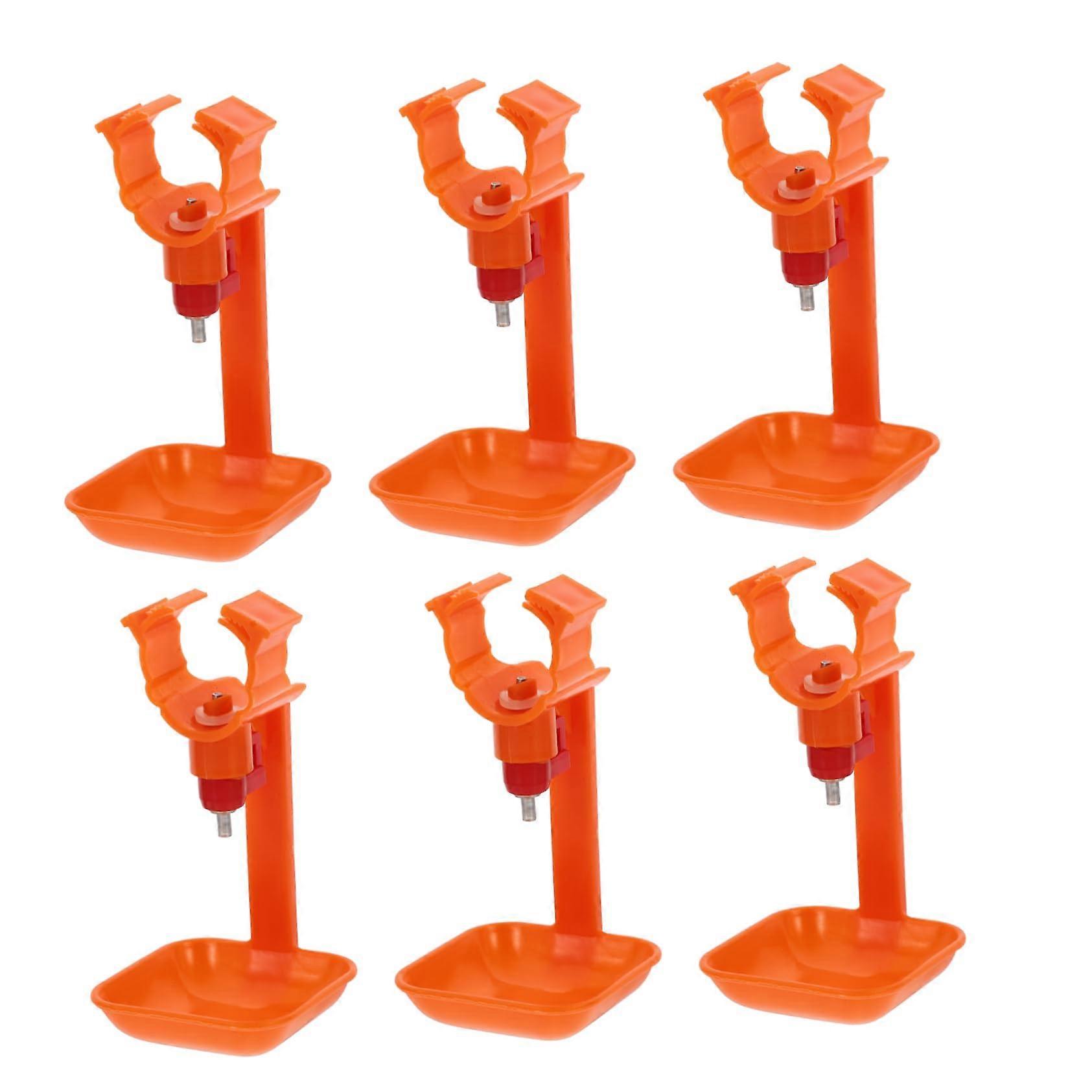 Plastic Poultry Drinking Water Containers Six-Pack for Chicks and Quail, Bowl-Style Waterers for Rearing Young Poultry