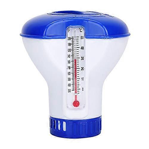 Floating Chrome Bromine Chemical Dispenser Pool Thermometer with Tablet Holder