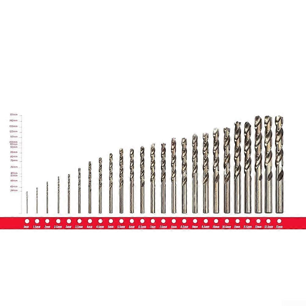 Precision Metric Cobalt Drill Bits for Hardened Steel, 5-Piece Set, 9mm Size, Durable Metal Construction