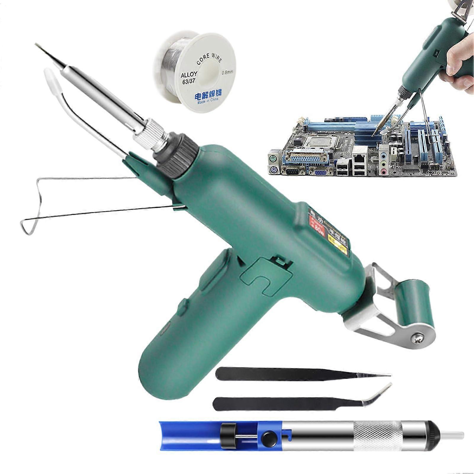 Soldering Iron for Electronics, 80W Automatic Feed Solder Tool for Automotive Circuit Board Repair, Non-Slip Design