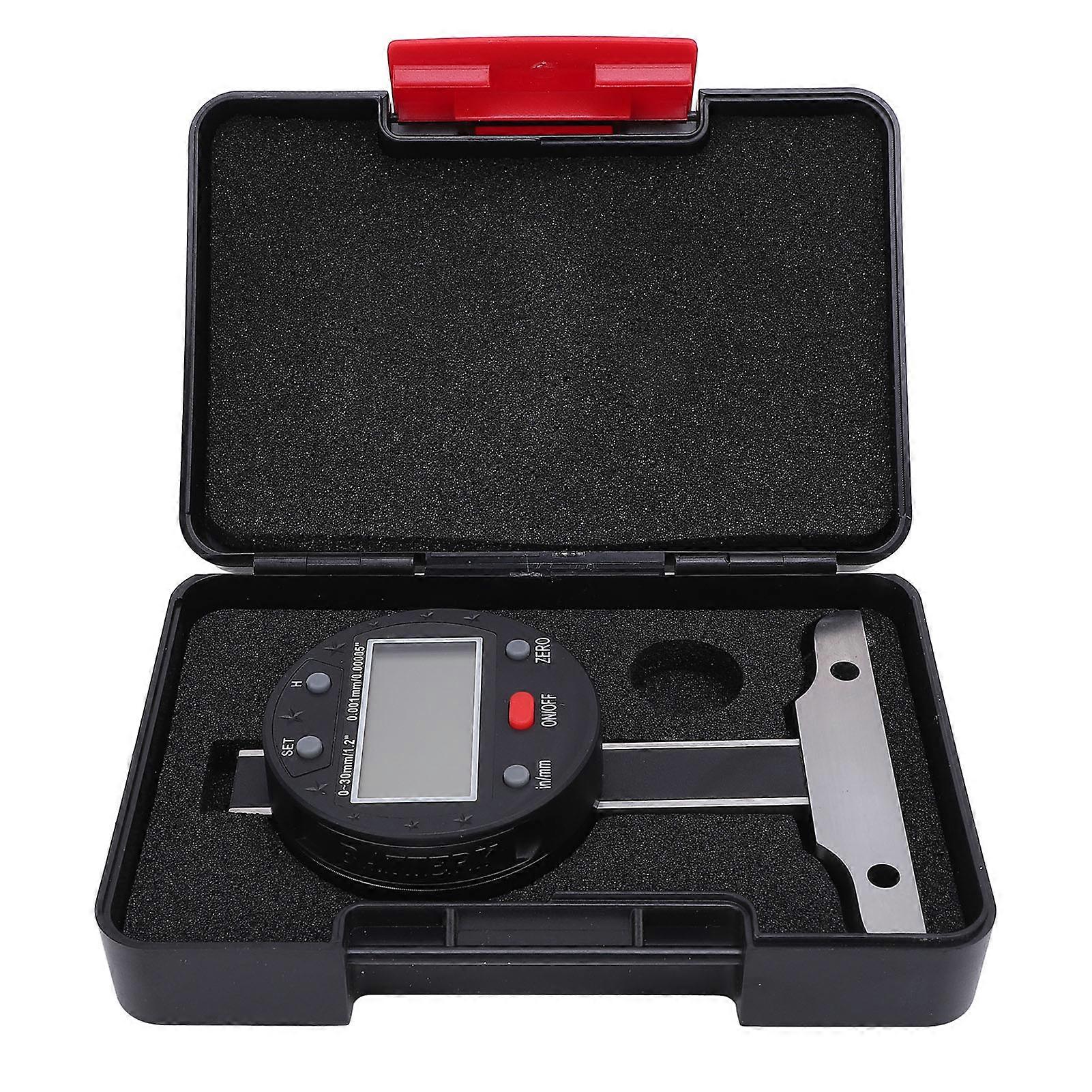 Digital Depth Gauge 0-30mm 0-1.2in Range 0.001mm 0.00005in Accuracy Electronic Depth Measuring Tool with USB Port