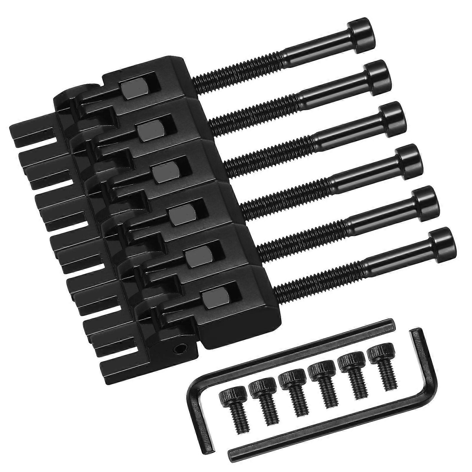Durable Double Locking Saddles for Electric Guitar Tremolo Bridge with String Lock Screws and Tone Blocks
