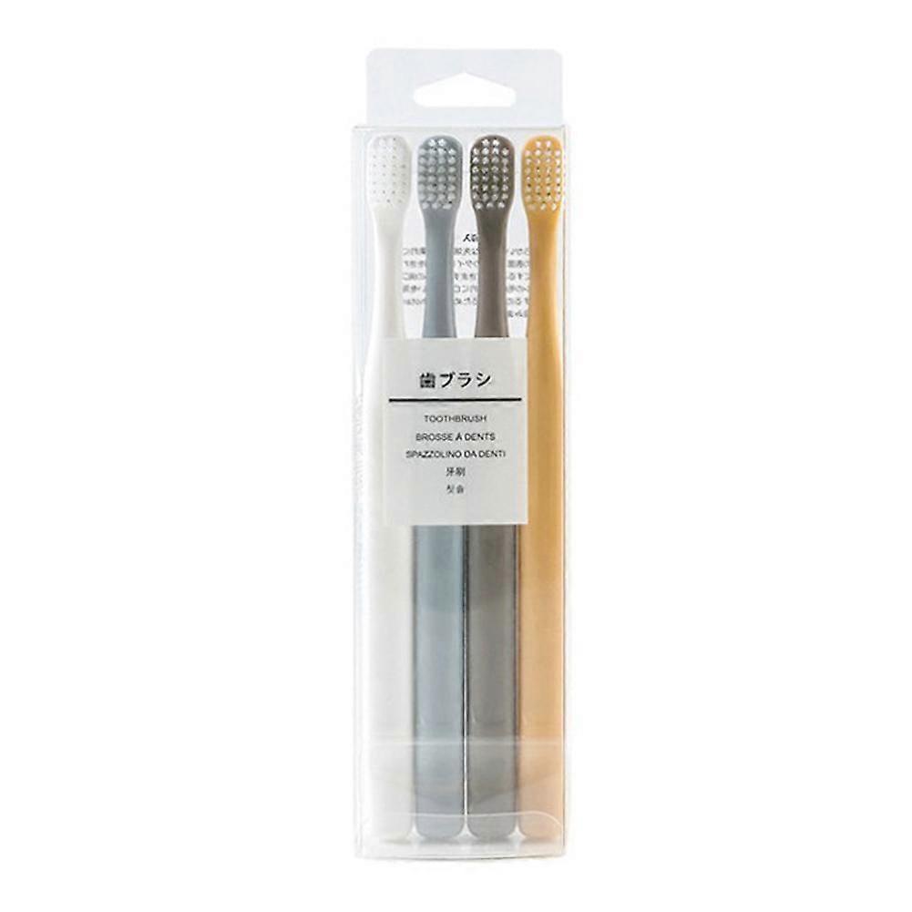 4pcs(A)$Toothbrushes 4pcs small head soft bristle for adults family couples to prevent gum bleeding at home