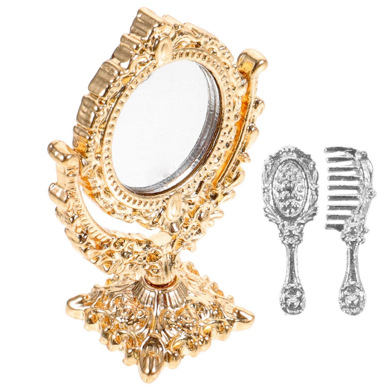 Dollhouse Tiny Mirrors Set, Perfect for Role Playing, Functional Decorative Miniatures
