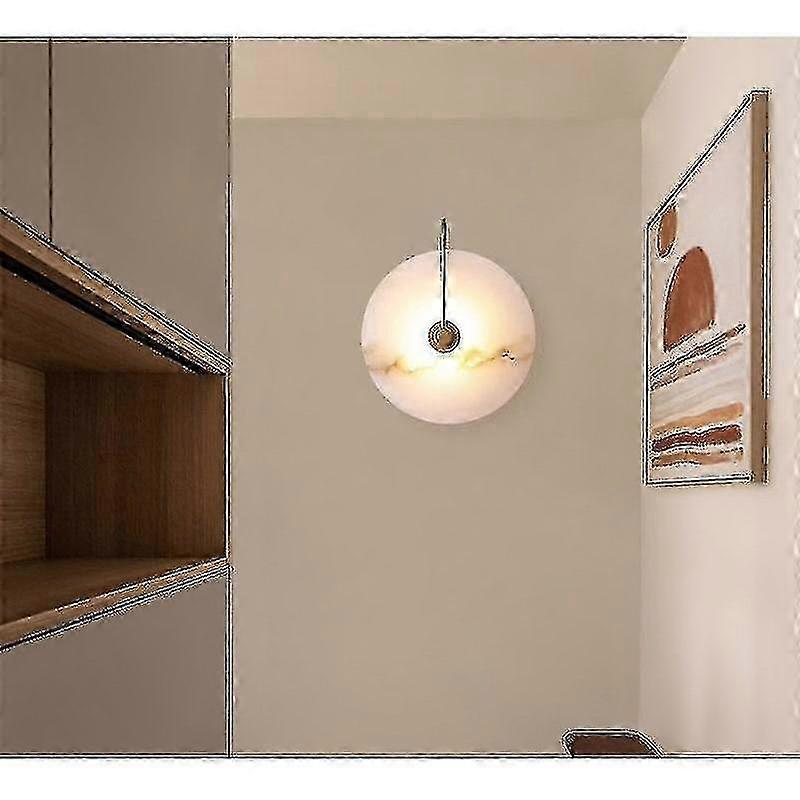 Simple Led Wall Light Natural Spanish Marble Decoration