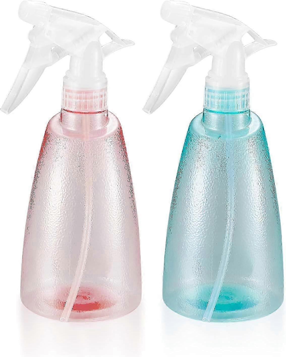 2 Pack 500ml Spray Bottles,Plastic Mister Spray Bottle,Pink/Green
