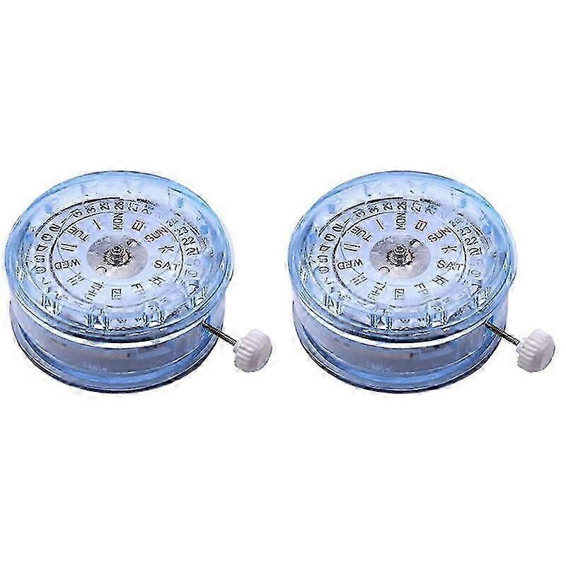 2X Mechanical Automatic Watch Replacement Movement Calendar Display Watch Repair Parts for MIYOTA 8