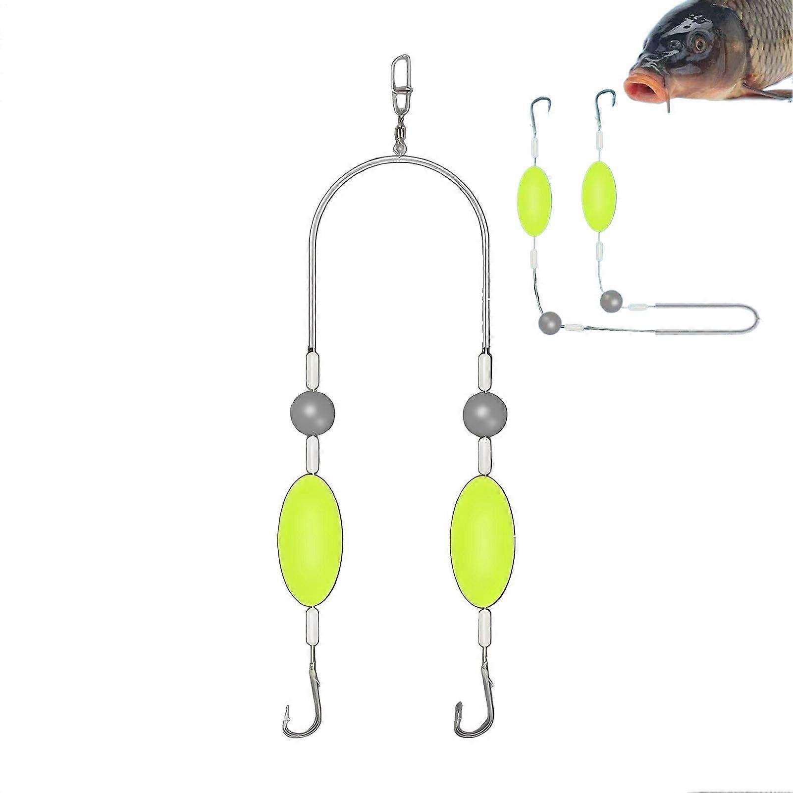 Pompano Rig, Saltwater Flounder Leader, Casting And Jigging Crappie Angling Accessory, Travel Friendly, Size 8 Hook