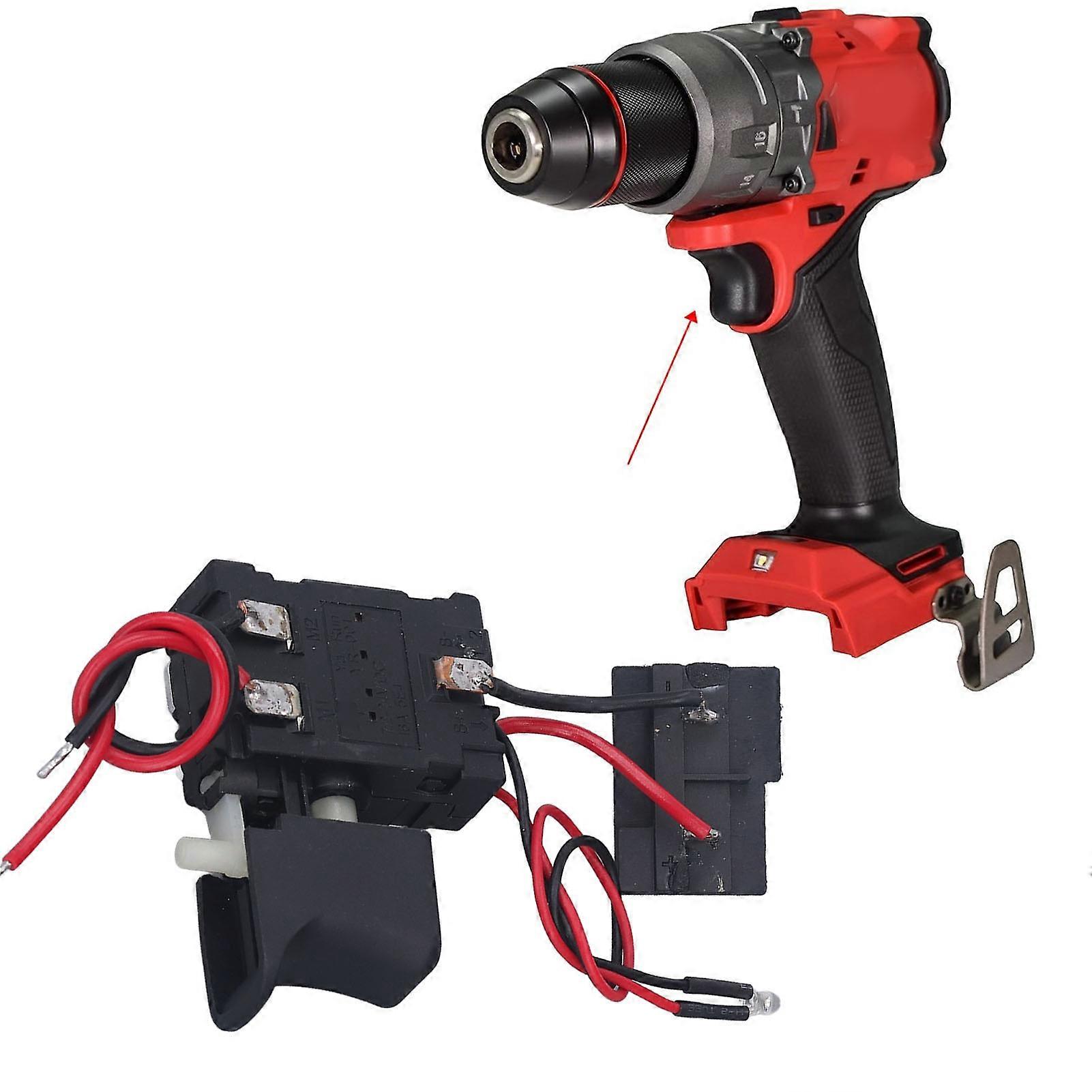 Cordless Drill Trigger Switch Speed Control Replacement CW CCW Adjustable with Small Light for Da Yi 12V Machine 7.2~24VDC 16A