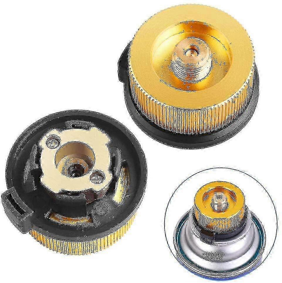 2 Pack Camping Gas Adapter with Auto-off Feature for Compatible Butane Canisters to Screw Gas Cartridges