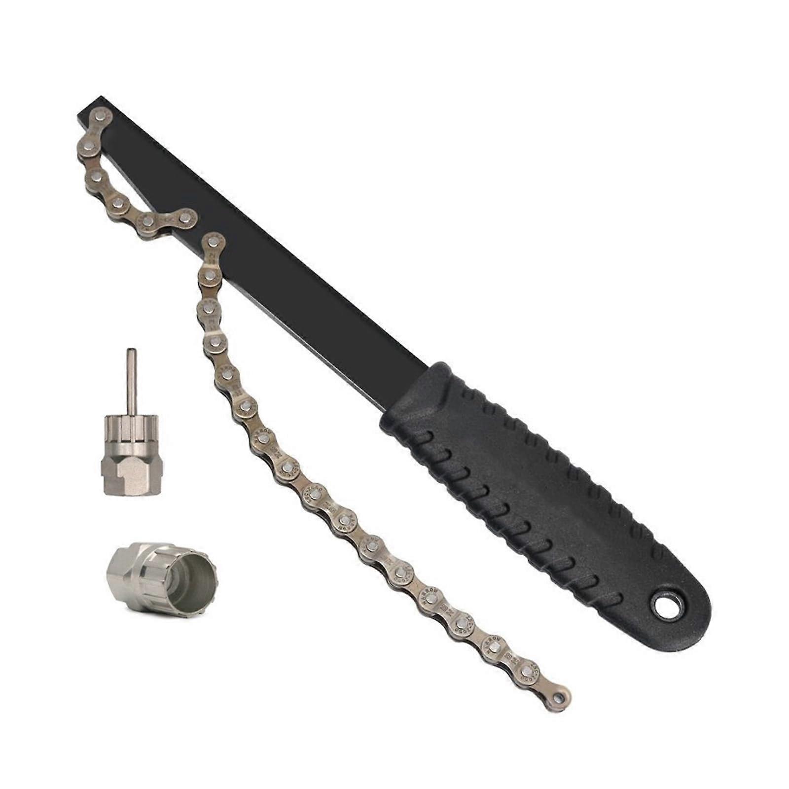Bike Chain Whip Tool for Sprocket Removal Wrench Bicycle Cassette Removal Tool Lock Ring Removal Tool Enduring Set B