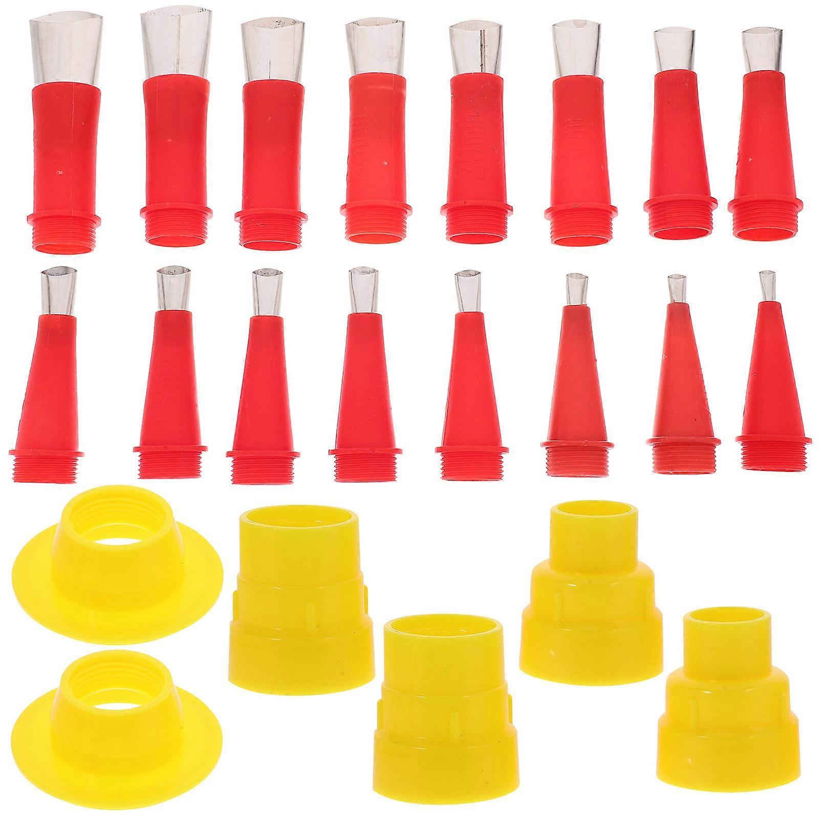 Stainless Steel Caulking Nozzles with Detachable Base & Precision Rubber Sealant Applicator Tips Kit for Smooth Coating and Easy Use in Glass and