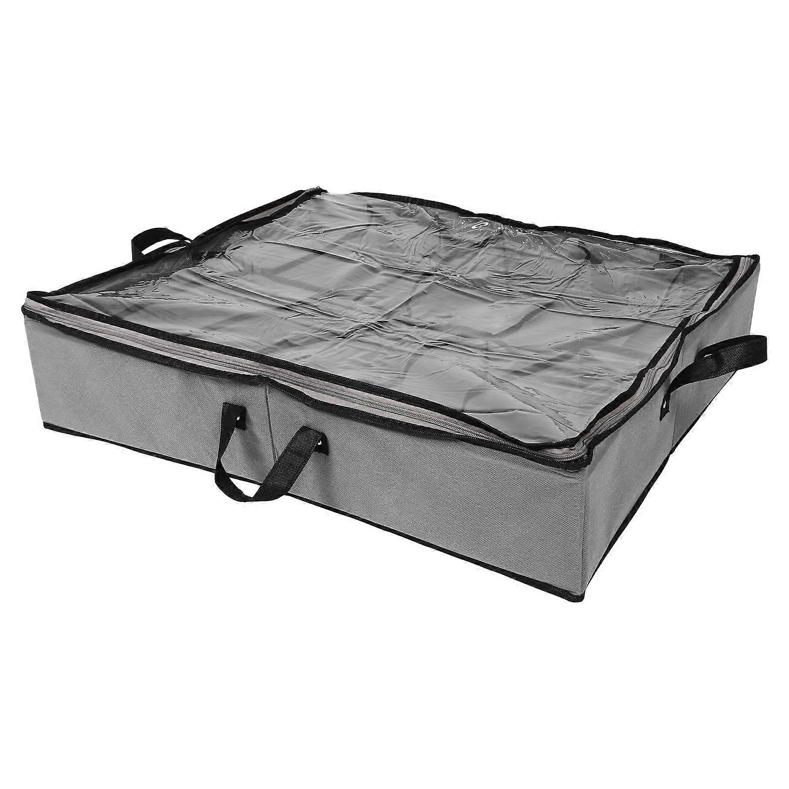 Shoes Organizer Under Bed Large Capacity Shoe Bag Multi-Grids Design Non-Woven Fabric 68X55CM 1Pack
