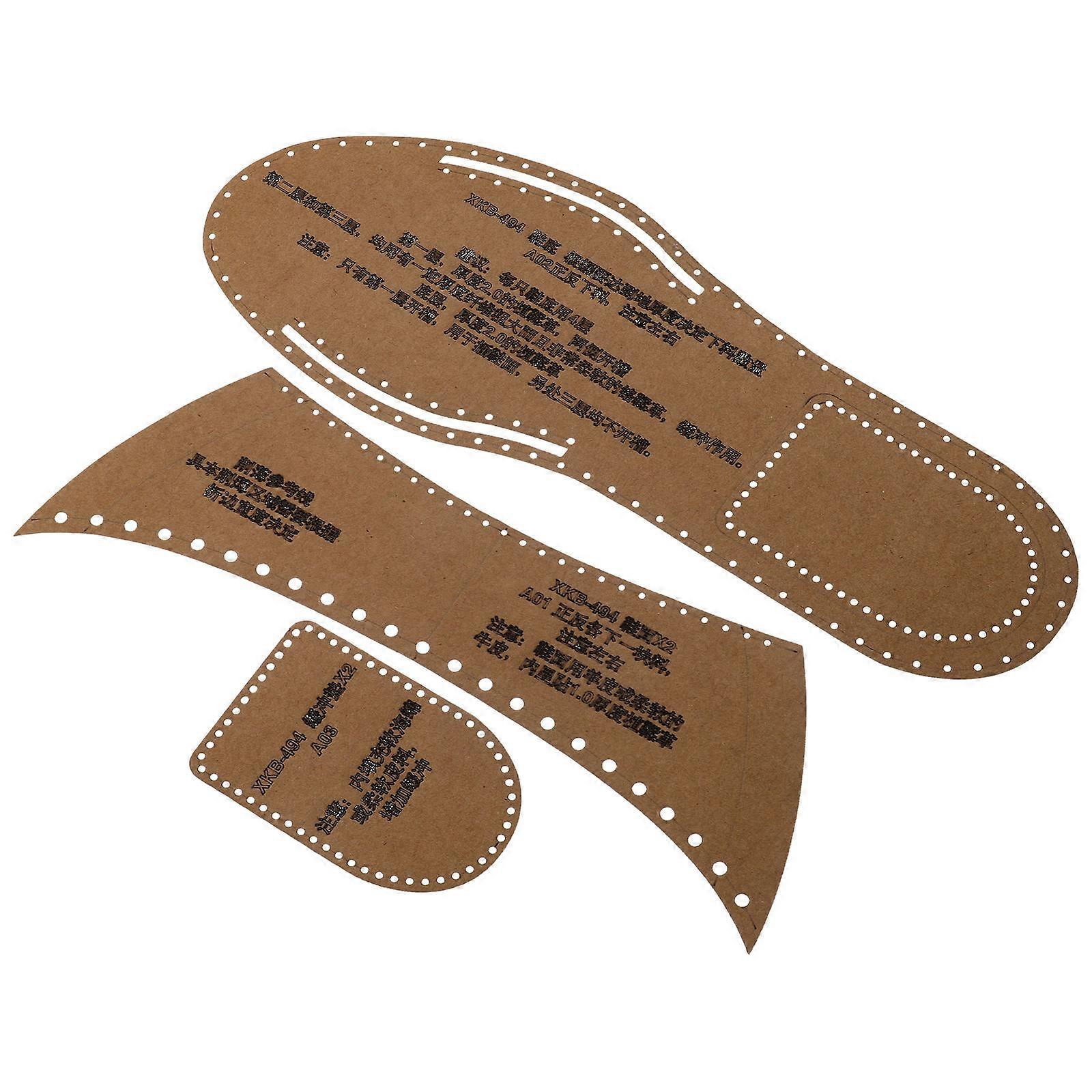 Leather Slippers Production Tool Modern Kraft Paper Stencils for Indoor Use 27.50X10.50X0.10CM 1 Set