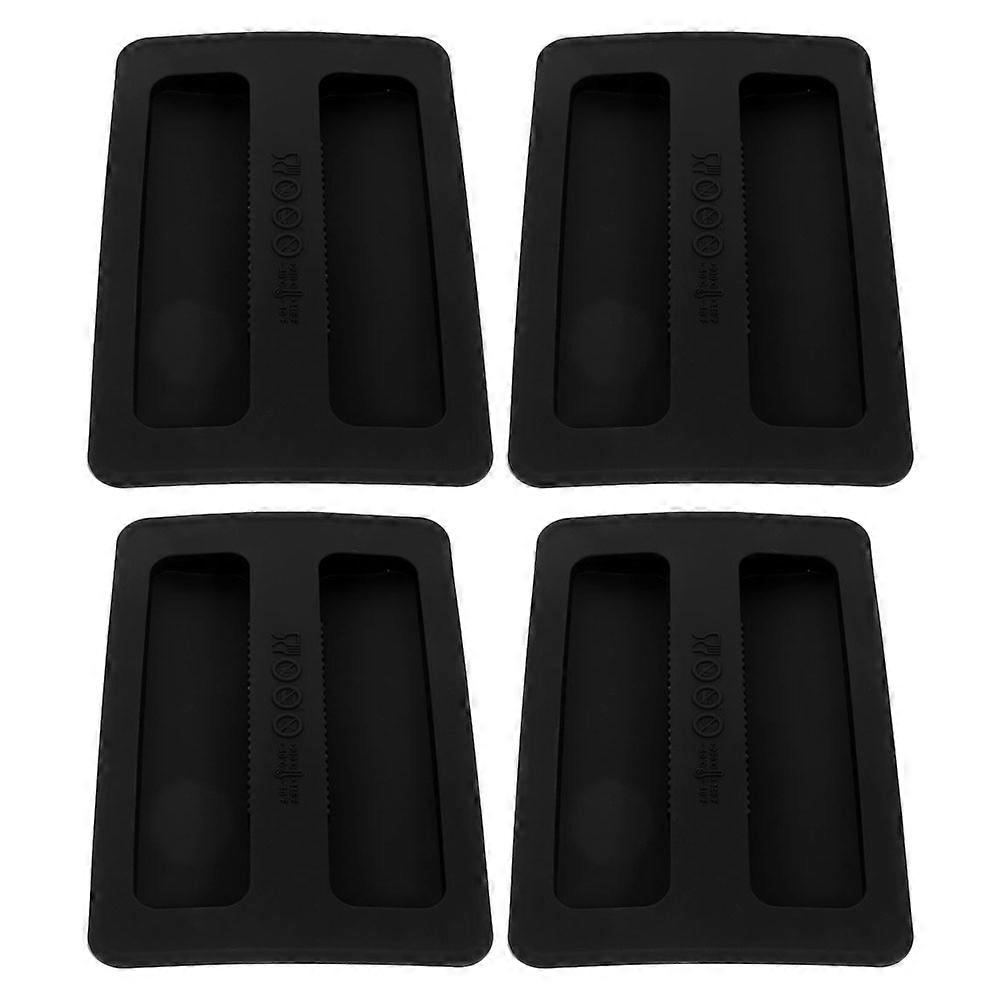 Protective Toaster Cover Silicone Material Square Shape For Kitchen Use 2 Slice Bread Machines 4Pcs
