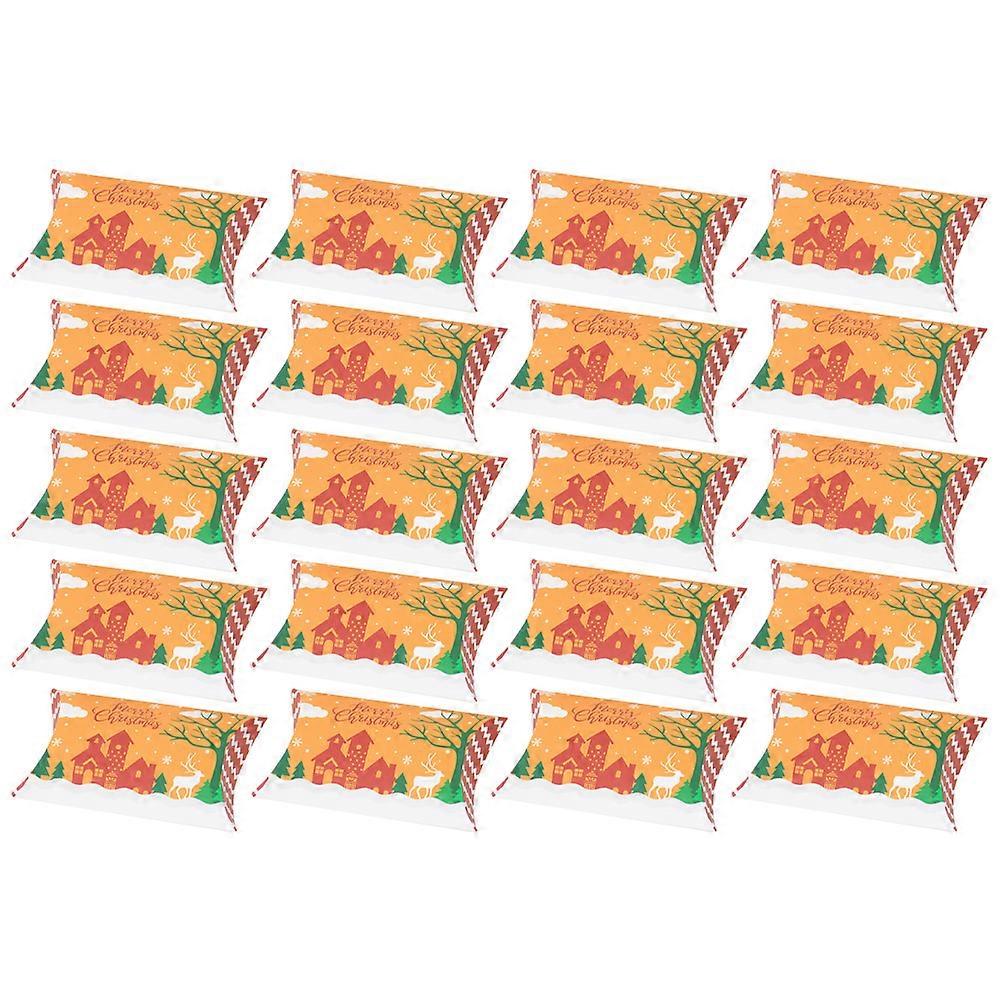 Christmas Candy Boxes Presents Boxes for Storage Use 50Pcs Red Paper