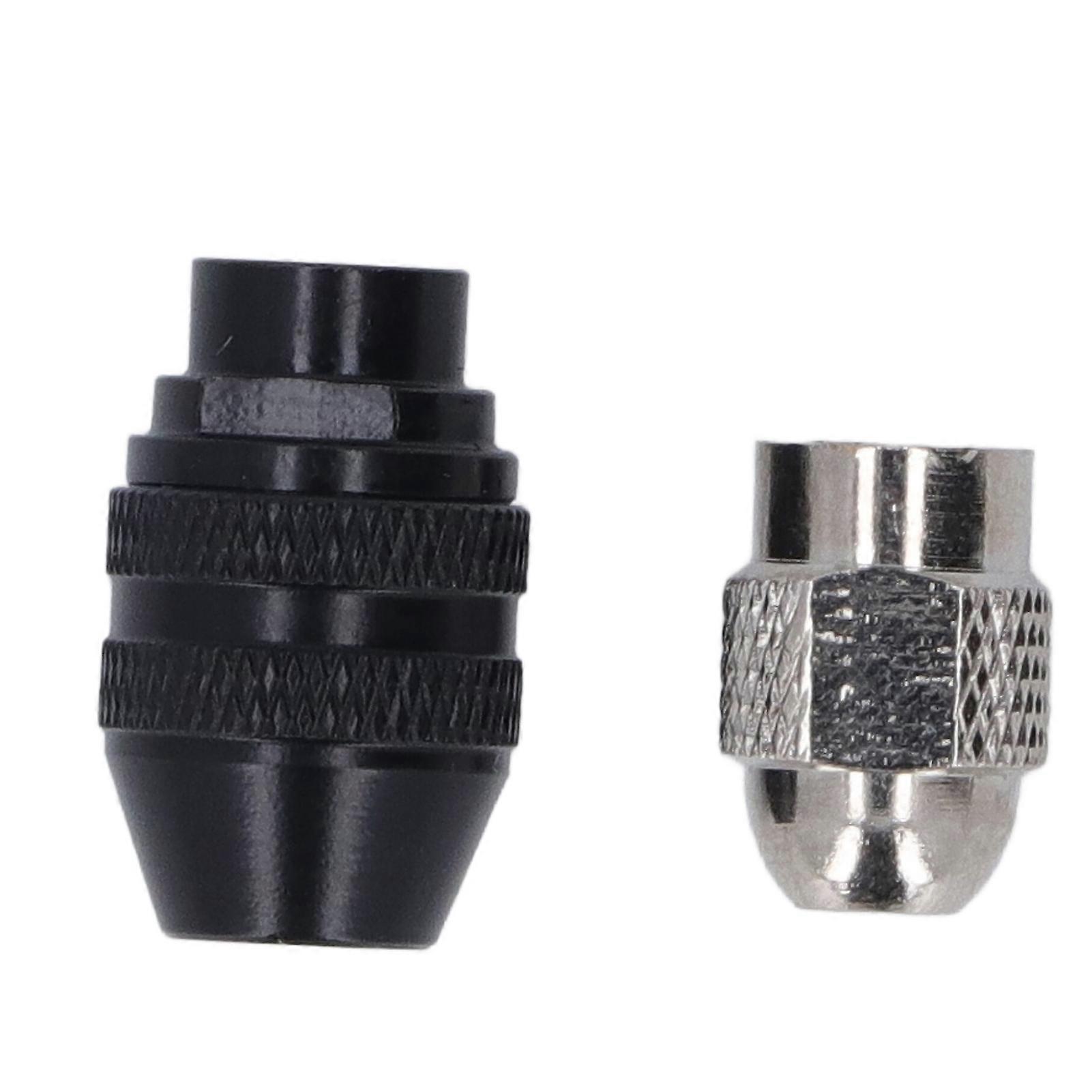 1/32" to 1/8" Drill Chuck Collet Set, Keyless Chuck Adapter for Rotary Tool with 8 Sizes of Brass Collet and Nuts for Dremel