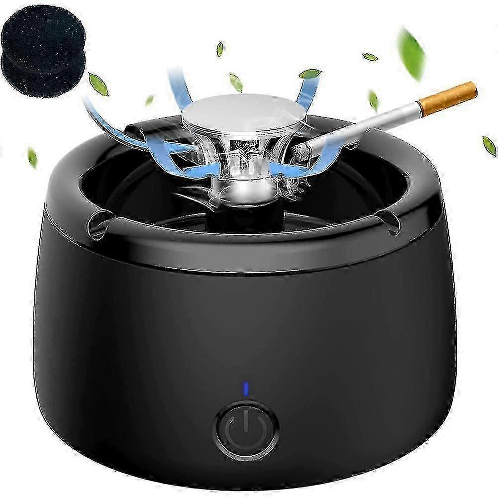 Smokeless Rechargeable Car Ashtray (Black) Edition 0620