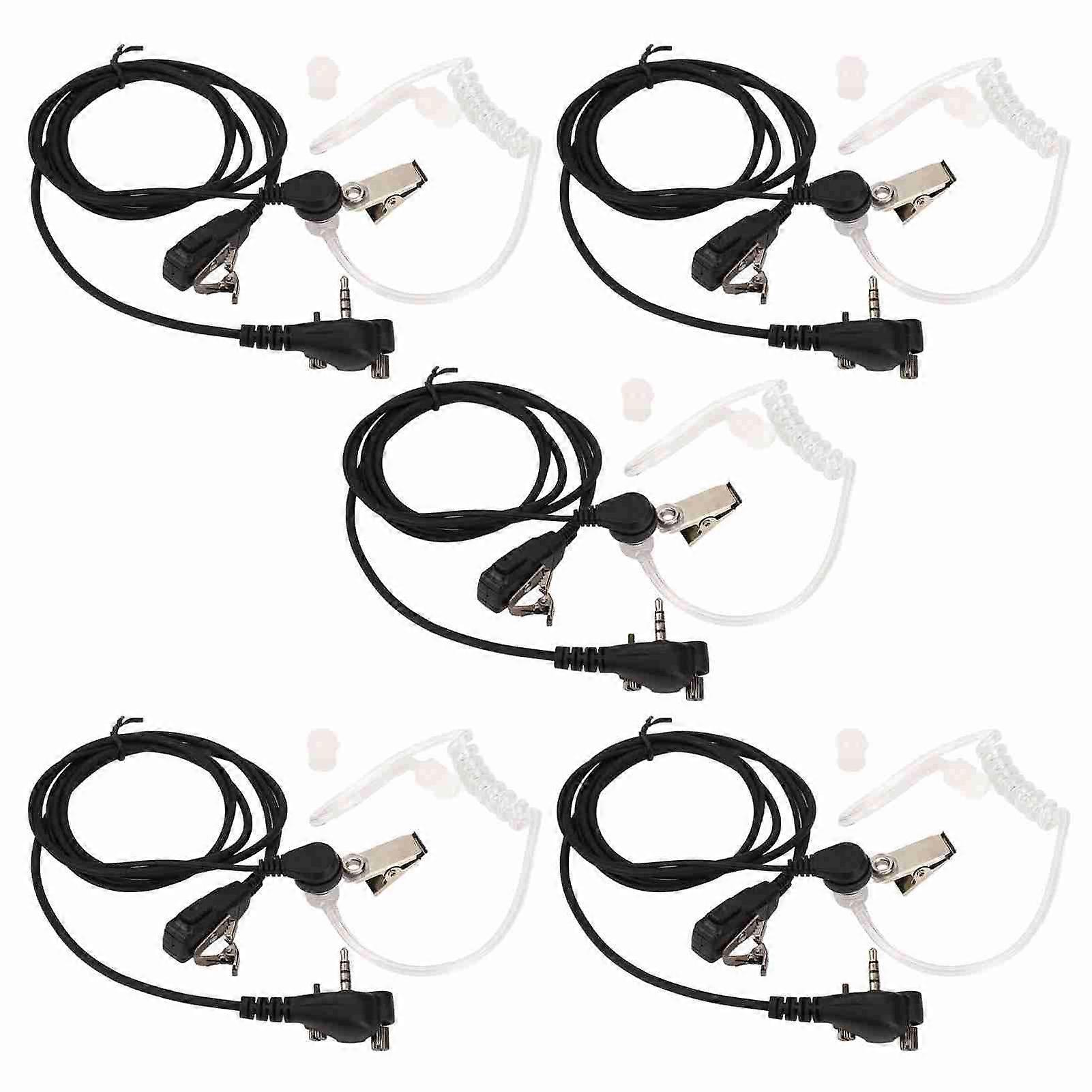 Casque à tube acoustique transparent, réduction des radiations, casque portable à tube acoustique pour talkie-walkie Motorola, 5 pièces