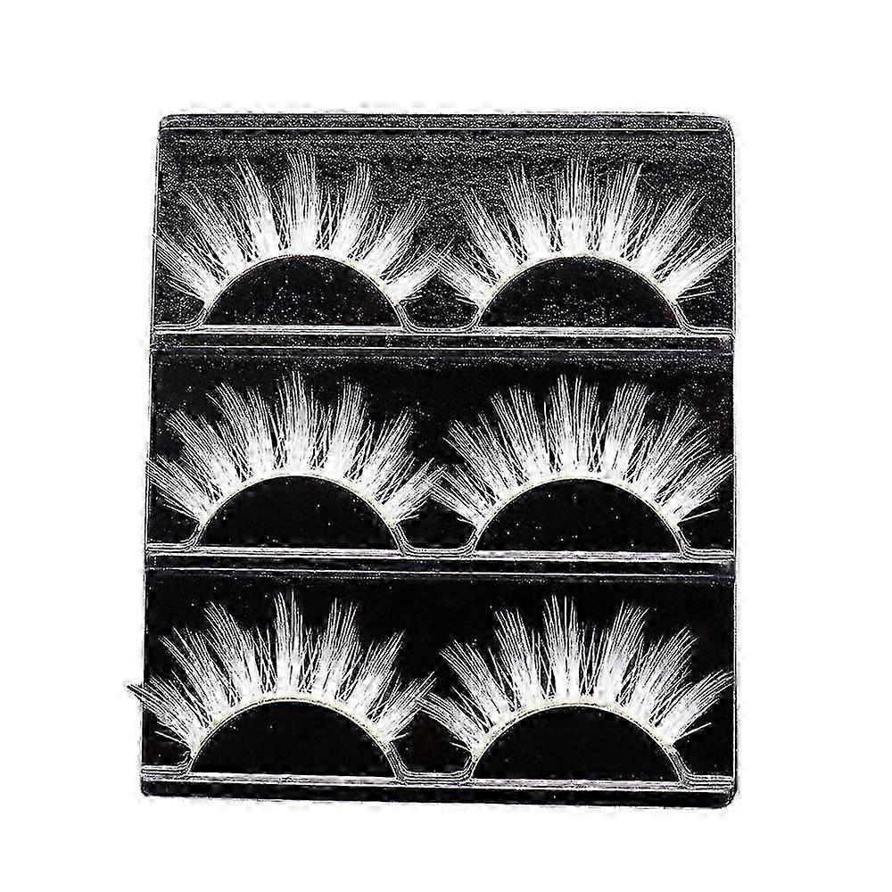 White False Eyelashes Thick Natural White Lashes
