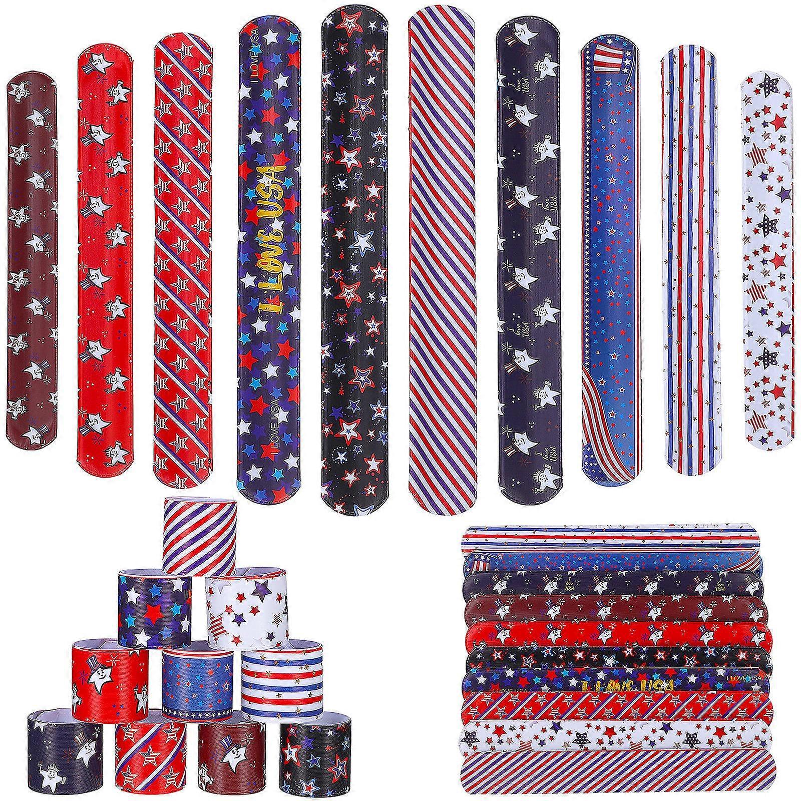 Independence Day Wristbands Festival-Themed Props For Toddlers Iron Material 40Pcs