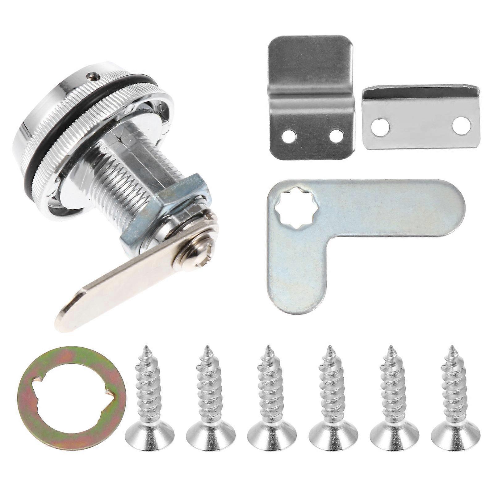 Silver Mechanical Cabinet Lock with 3 Dials Easy to Read for Double Door Cabinets Made of Zinc Alloy
