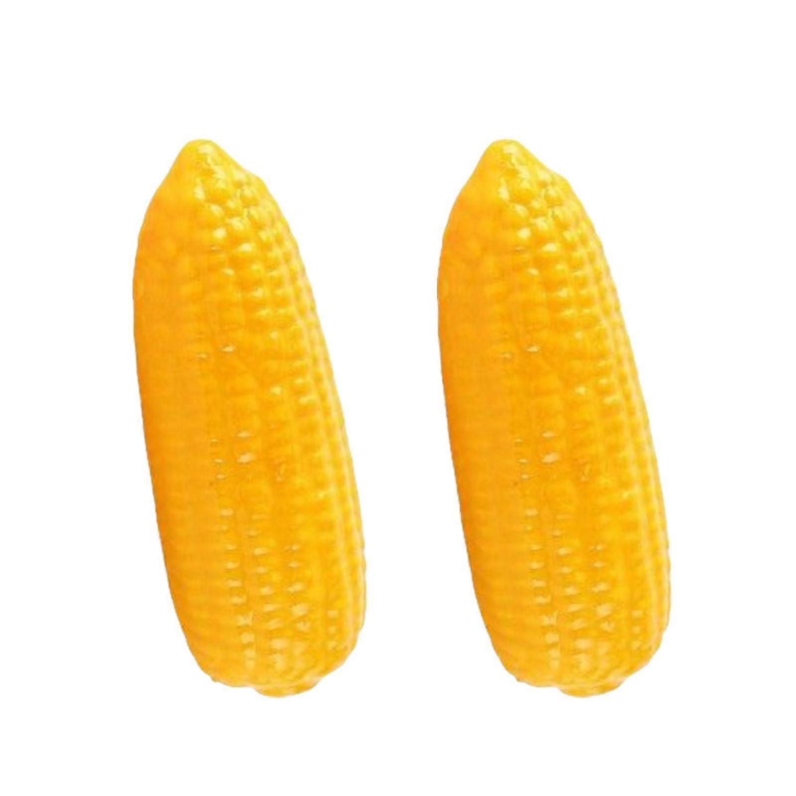 Artificial corn cob models, realistic corn simulation, vegetables for basket, display, Thanksgiving festival, party decoration, 2 pieces