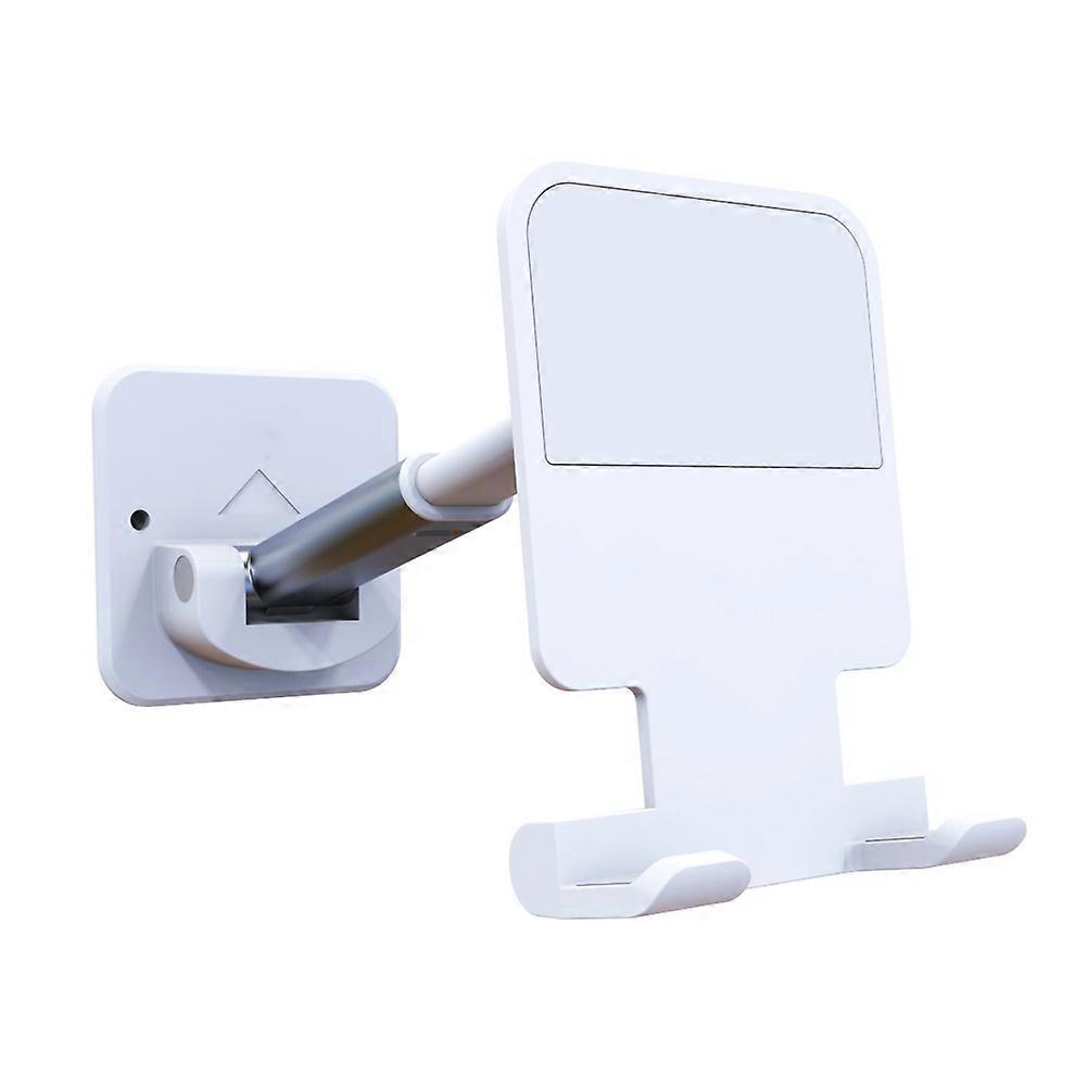 Bath Phone Holder Wall Mounted Adjustable 16x6.5cm White ABS 1Set