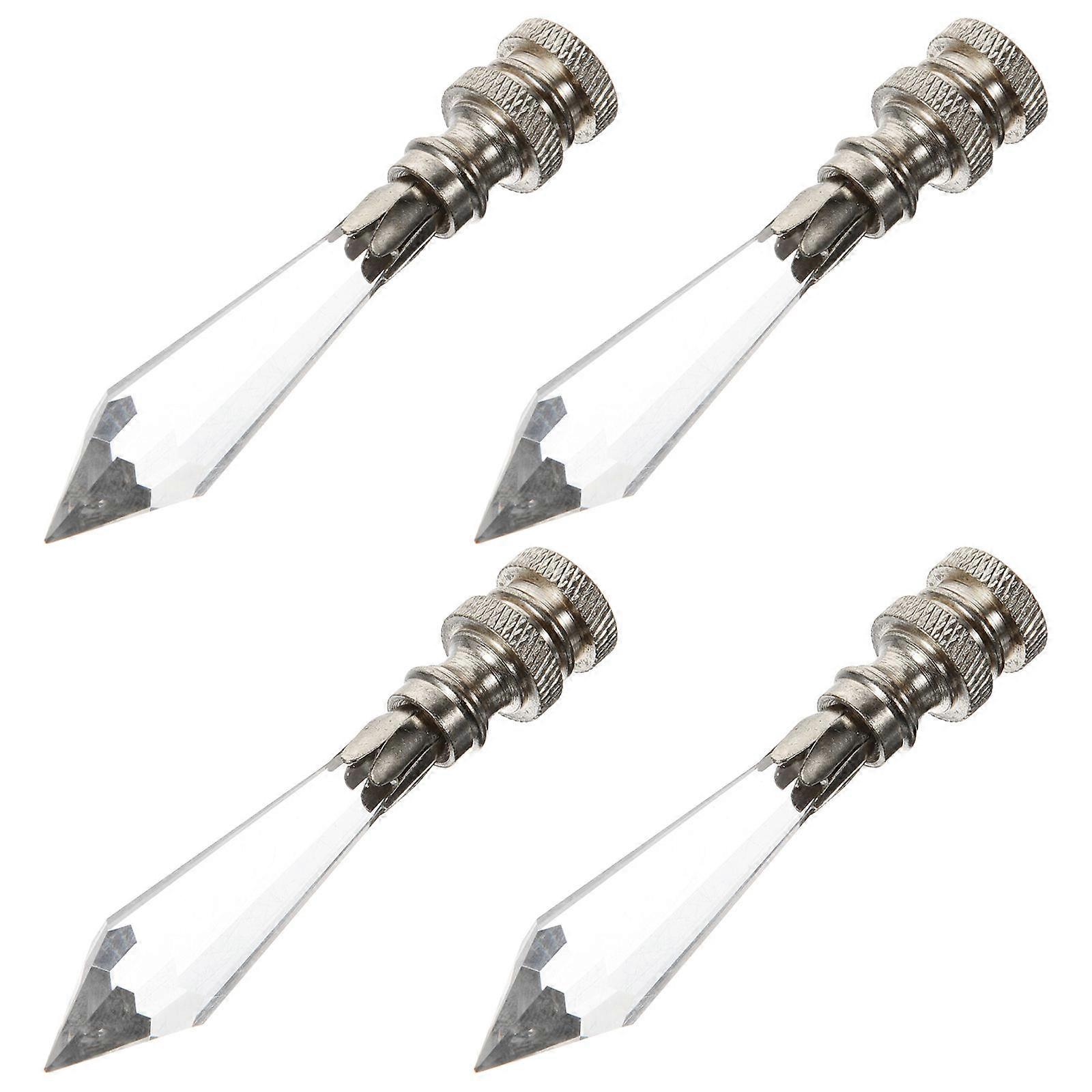 Decorative Lamp Finials Glass Brass for Table Lamp with 4Pcs Knobs