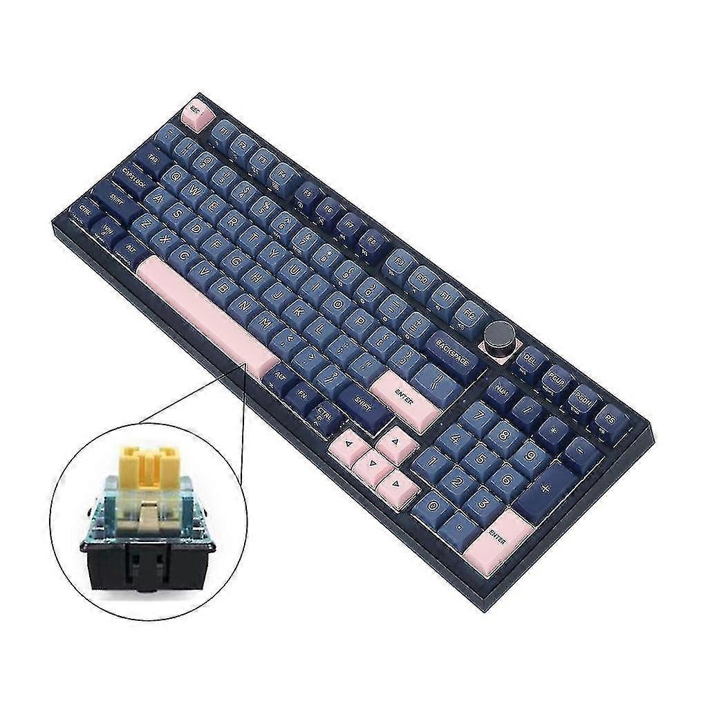 Compact 98 Keys RGB LED Backlit USB Wired Mechanical Gaming Keyboard