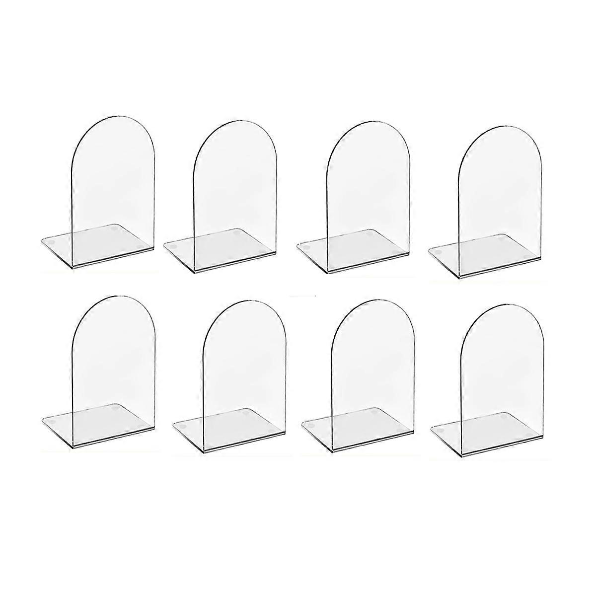 Acrylic Book Ends for Book Shelves Bookends Non-Skid Book End Clear Bookends for School Library and