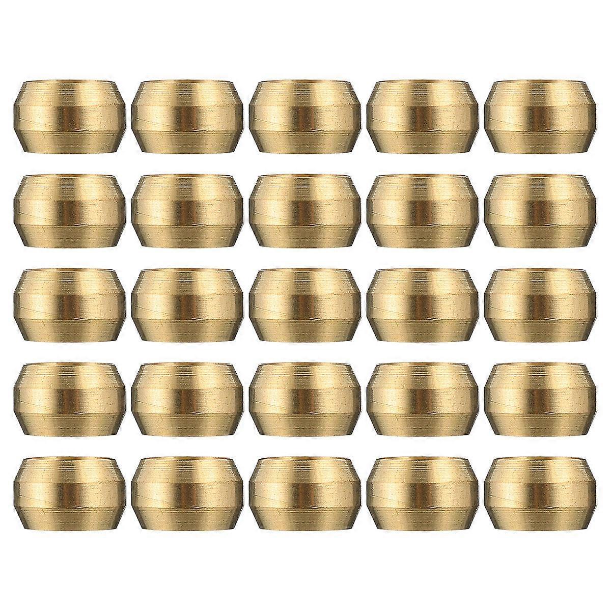 Tubing Oil Core Brass Pipe Fittings Adapter Moisture Resistance 0.8x0.5cm 25Pcs