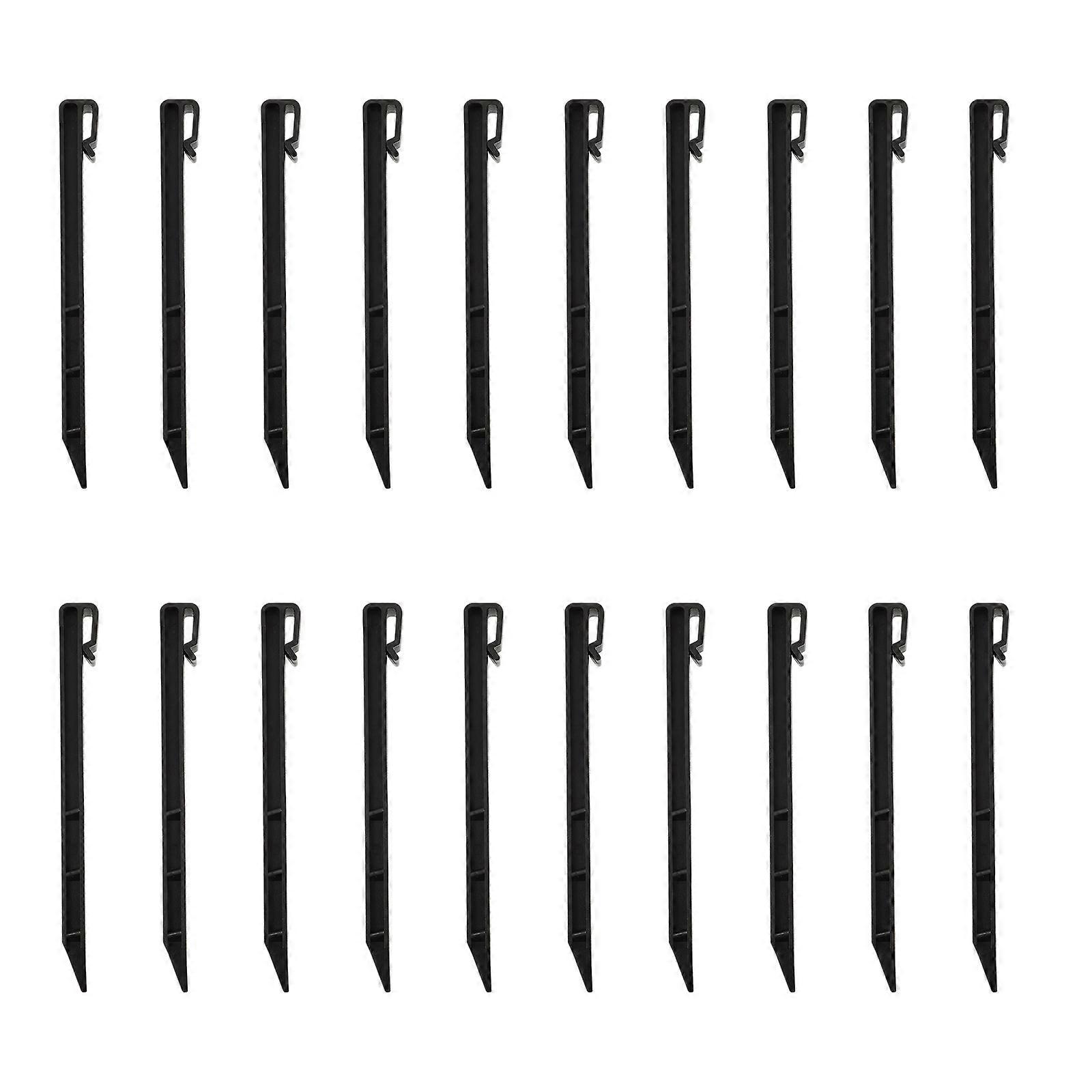 Ground Stakes for Plant Use Made of Durable PE Plastic with for Healthy Growth 20pcs Black