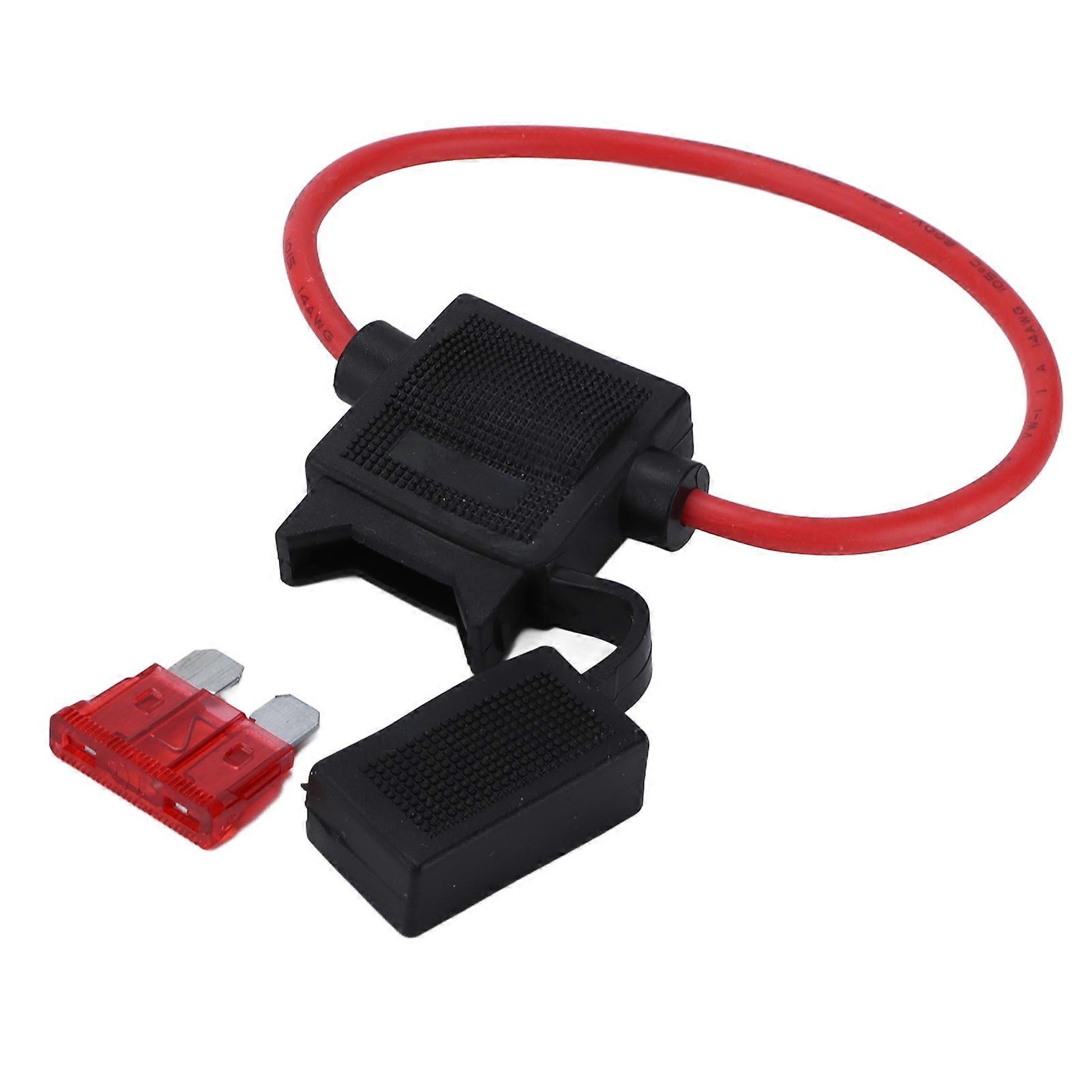 10 Pack Fuse Holder Add A Circuit Dual Slots Fuse TAP Adapter with 15AMP Mini ATM Blade