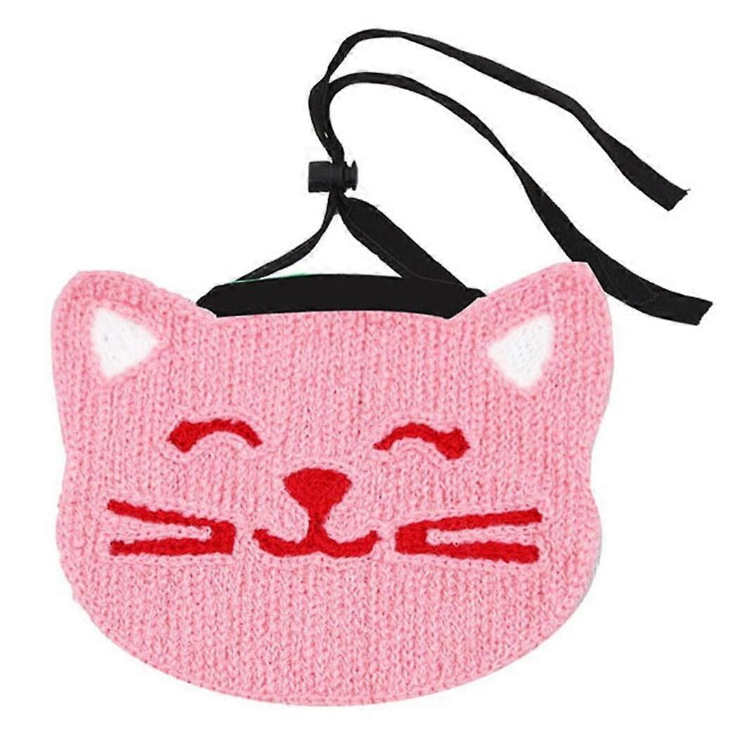 Breathable Reusable Cat and Puppy Bib, Washable Knitted Wool, Soft Decorative Design for Christmas