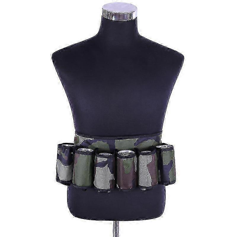 Camouflage Color Can Holder Belt for Boyfriend, Holds 6 Drinks