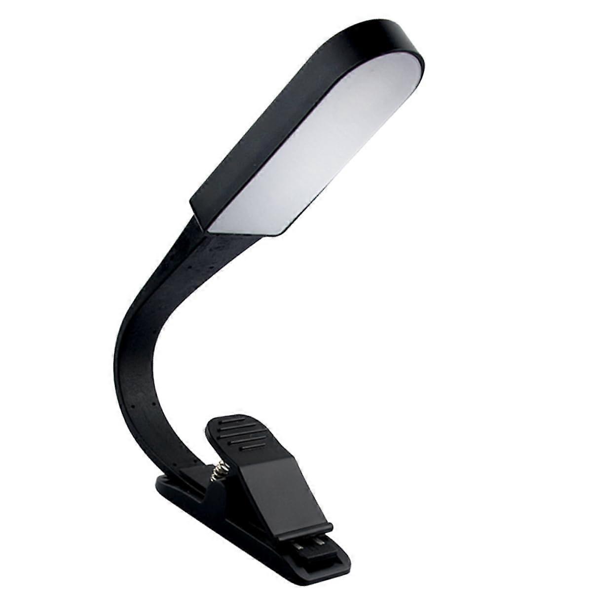 LED Touch Dimming Clip Lamp with USB Charging, Eye-Caring Table Light for Camping and Hobbies, Warm White, Black
