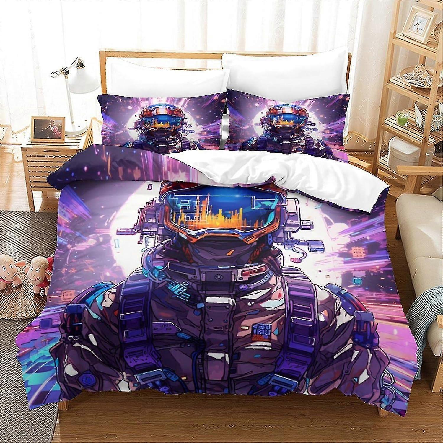 Outer Space Bedding Set Collection for Teens - Duvet Cover without Comforter, King Size