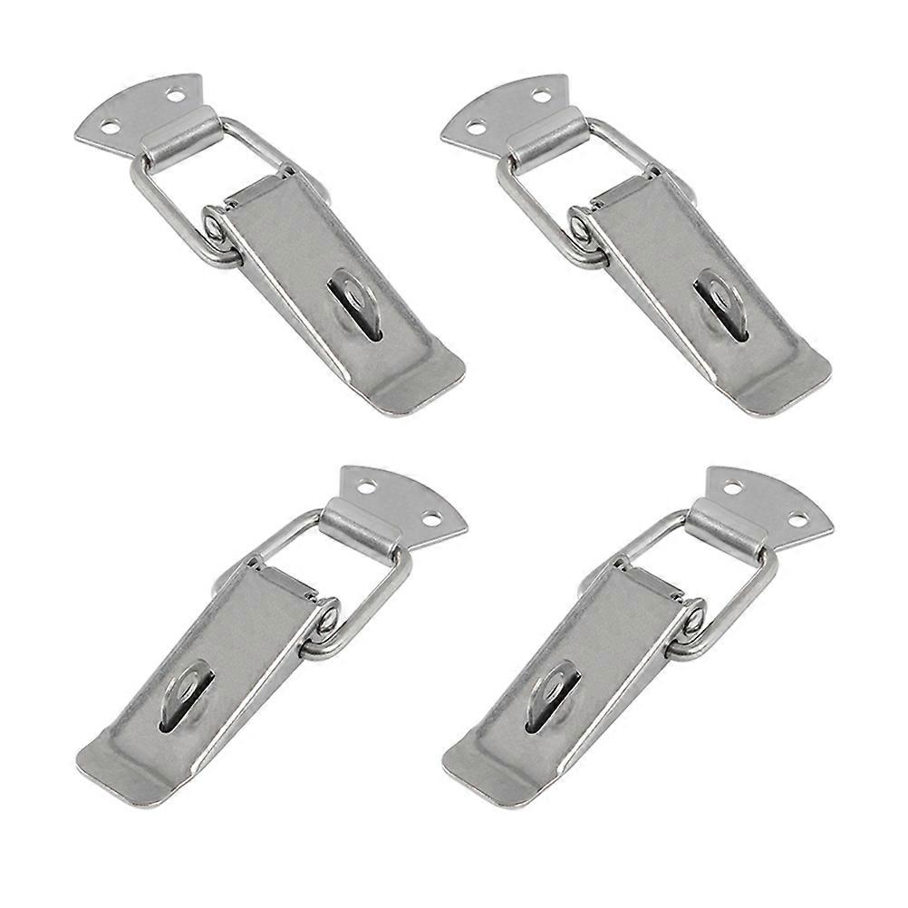 Lock Clasp Buckle Safety Buckle for Storage Rectangular 304 Stainless Steel 4.4×1.5×0.6in 4Set