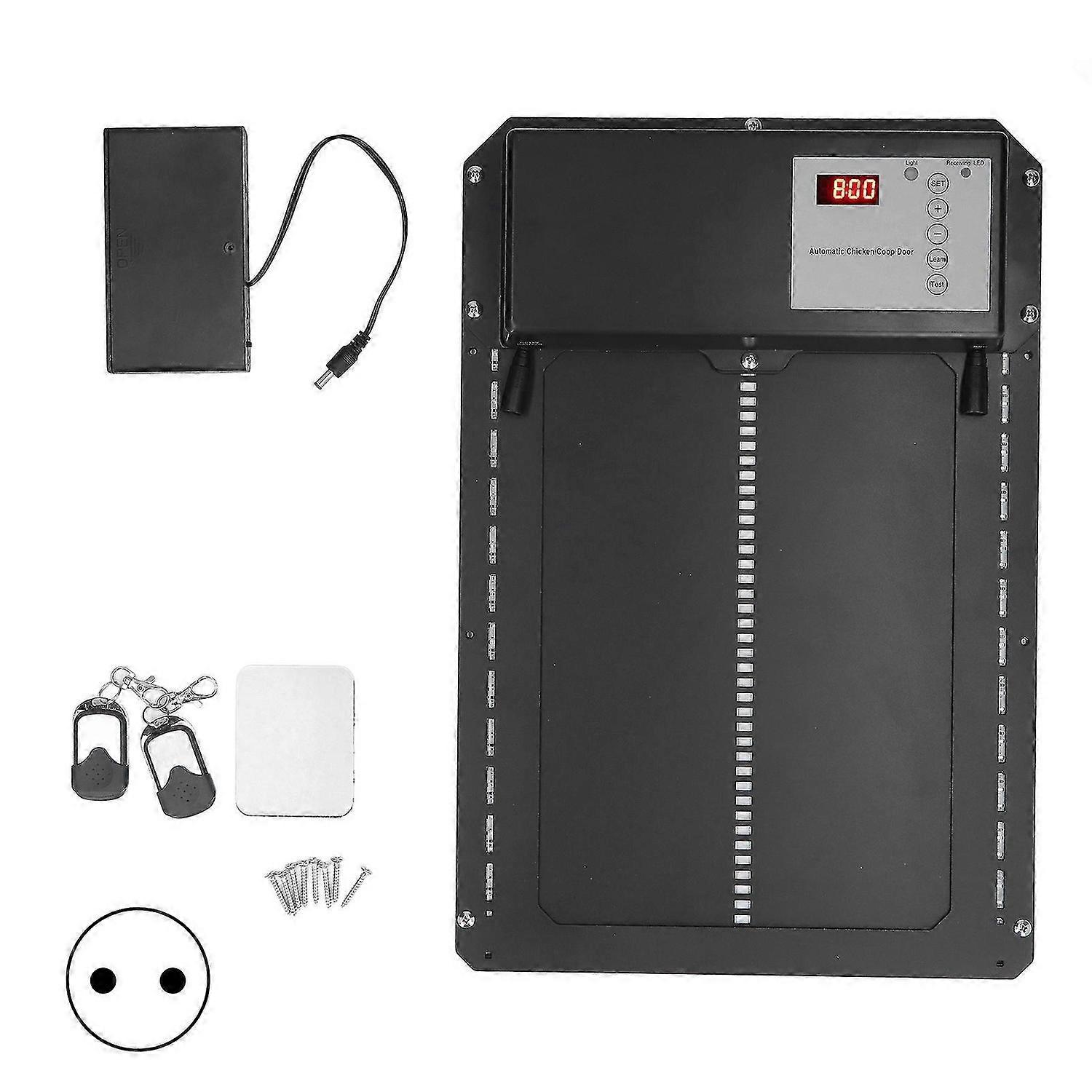 Waterproof Chicken Coop Door Automatic Poultry Coops Opener with Light Sensor Timer 100240VEU Plug