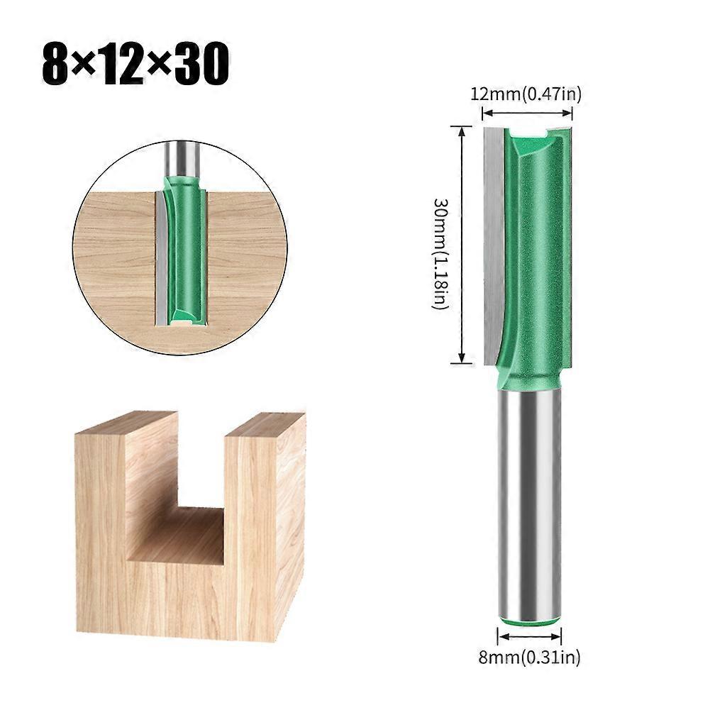 Diameter 8mm Shank Straight Bit Tungsten Carbide Single Double Flute Router Bit Wood Milling Cutter For Woodwork Tool~00551