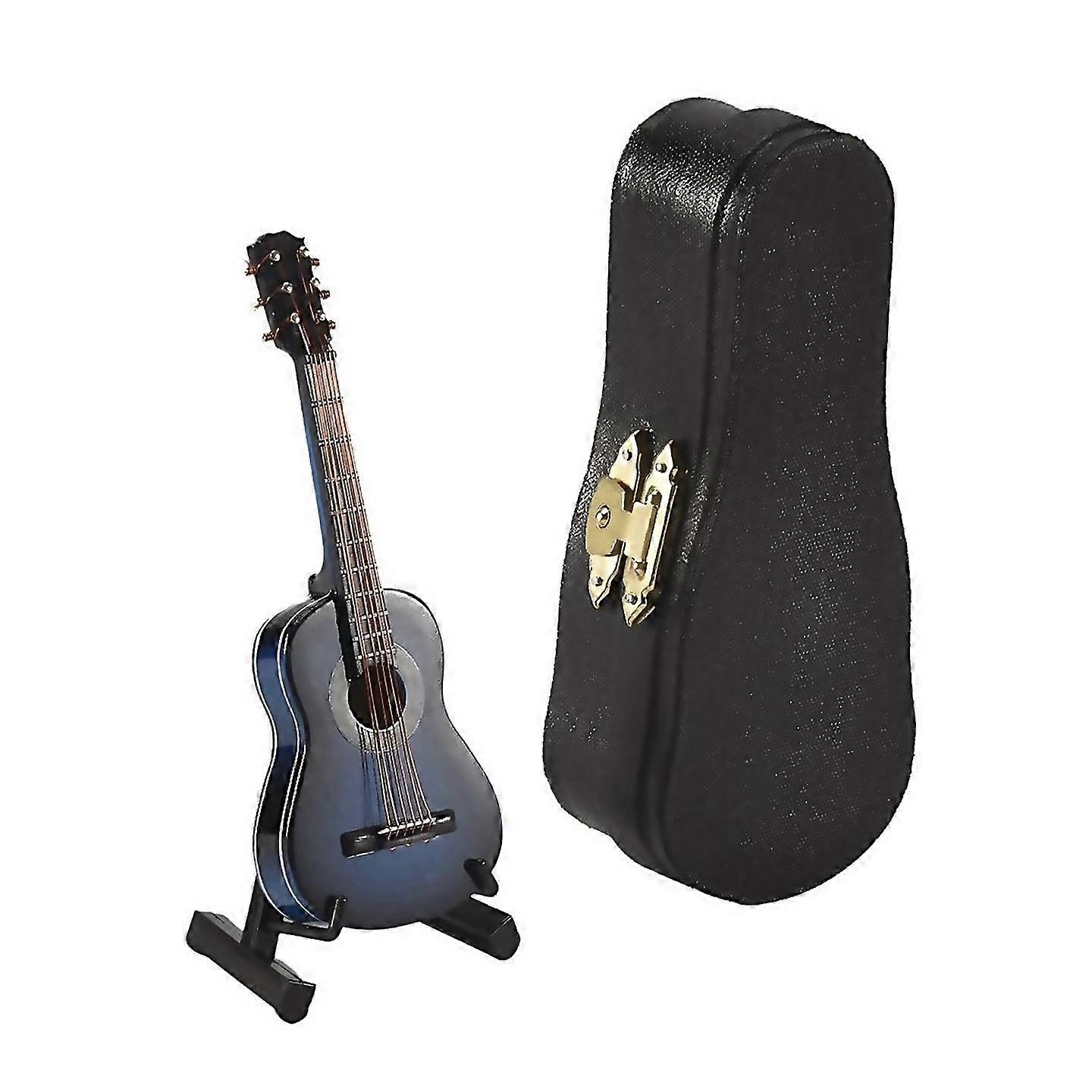 Para Guitarra Miniatura de Madeira A Com Suporte e Estojo