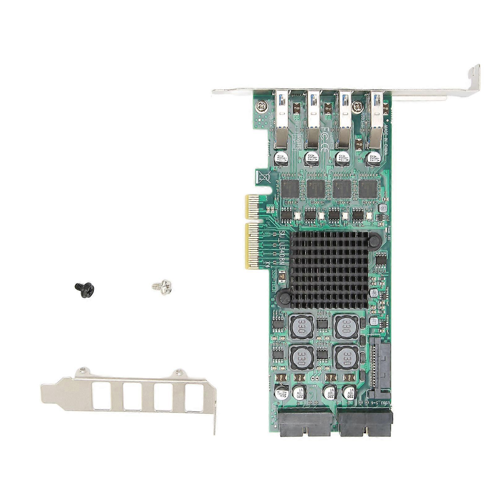 PCIE to Adapter Independent 4 Channels High Temperature Resistance PCIE to USB3.0 Expansion Card
