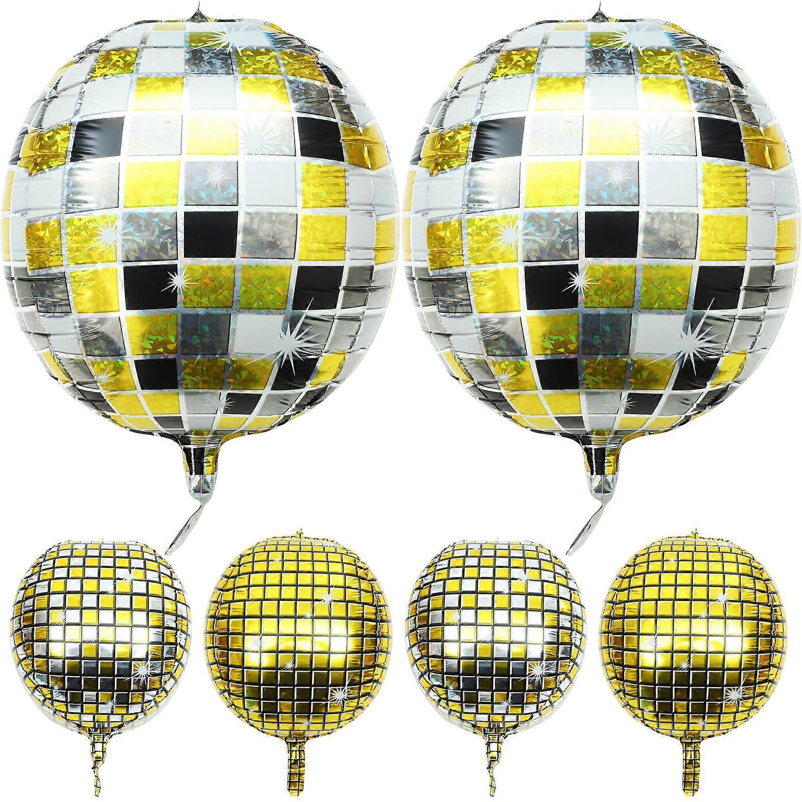 Event Balloons Disco Party Balloon Gold Stage Performance Festival Ambient Lighting 37x37x37cm 6Pcs