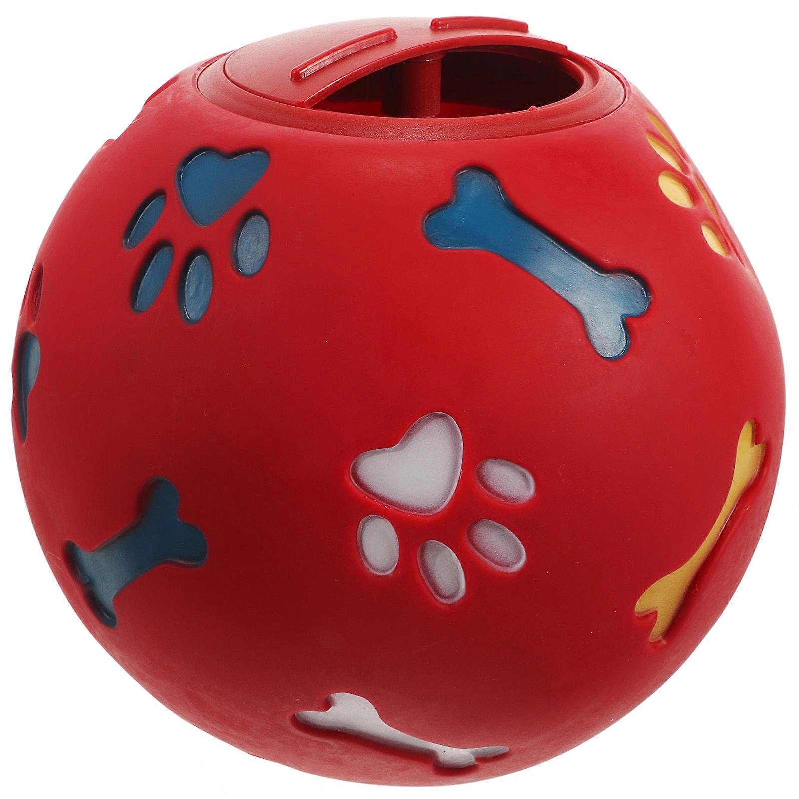 Interactive Dog Food Dispensing Ball Durable Bite Resistant TPR Puzzle Feeder for Entertainment to Reduce Chewing Damage Random Color
