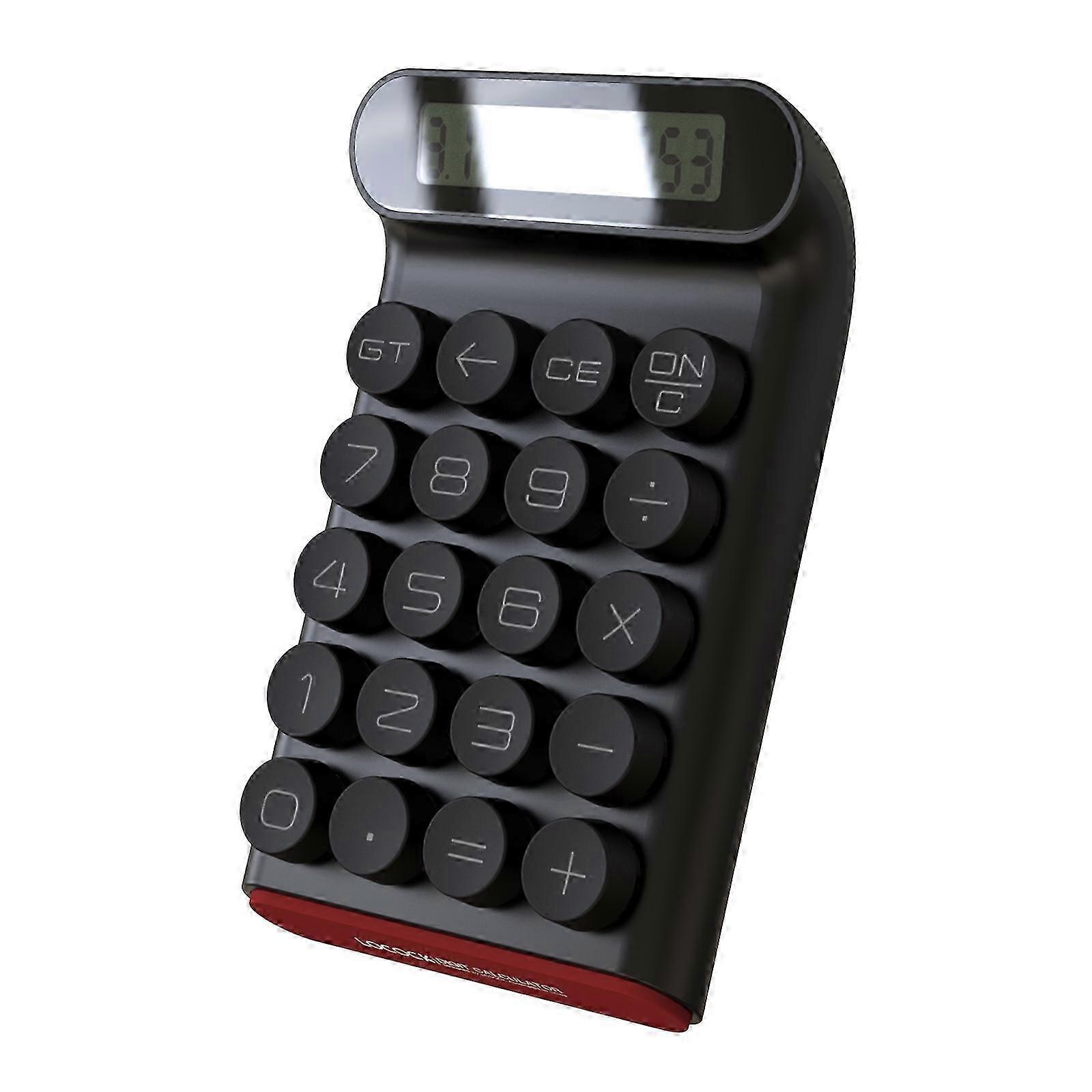 Handheld Mechanical Switch Calculator for Daily and Basic Office Use, 10-Digit Large LCD Display (Black)