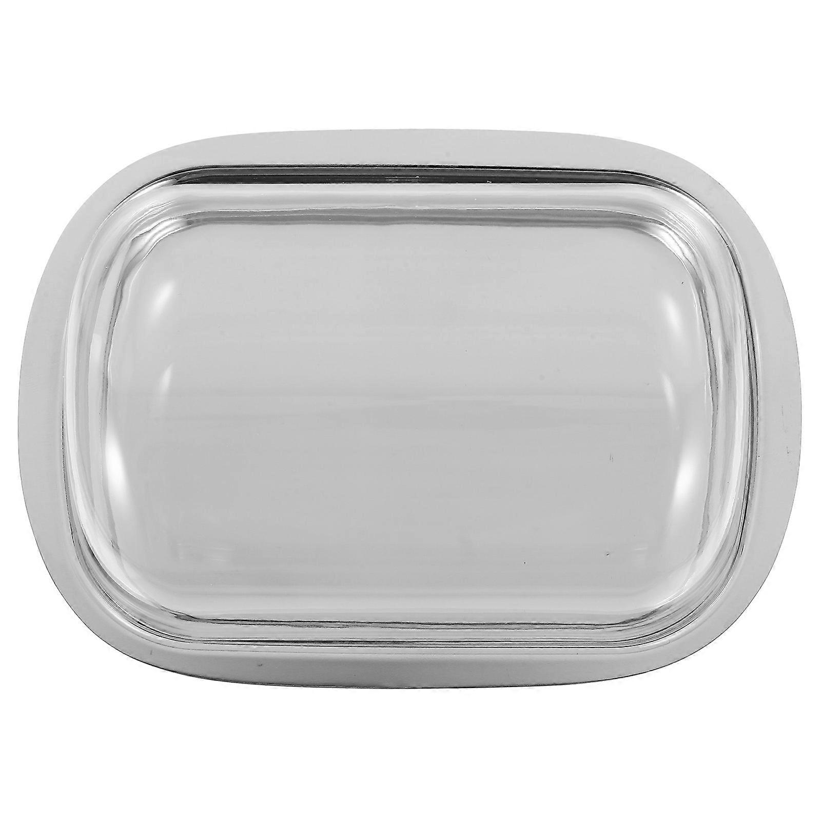 Stainless Steel Butter Keeper Container with Lid Reusable Transparent Butter Storage Jar for Kitchen Use