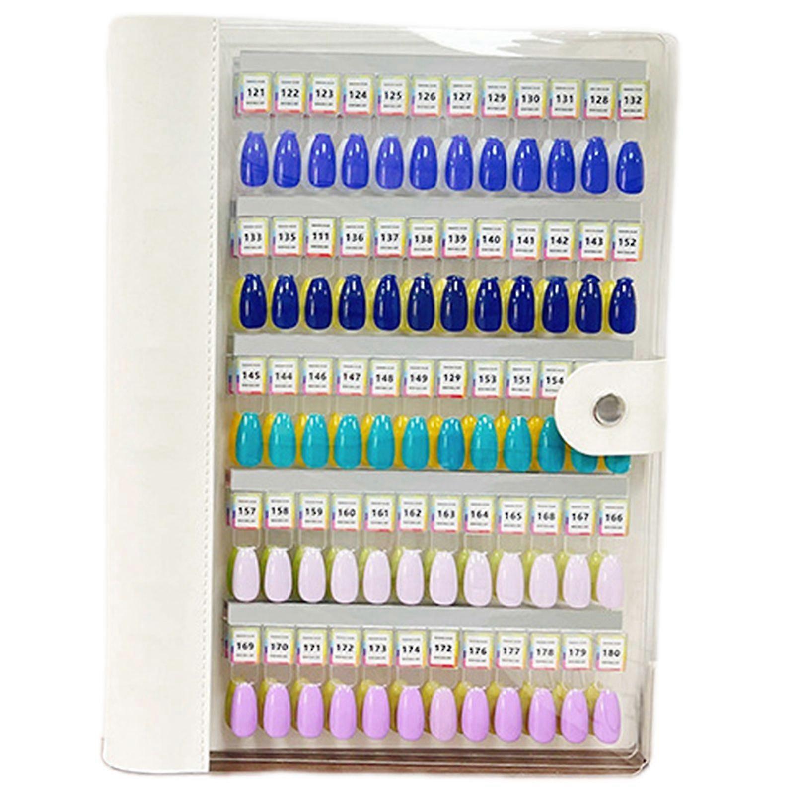 120 Colors Magnetic Detachable Nail-Swatch Book Nail Gel Color Chart Display Books for Nail Technician Use